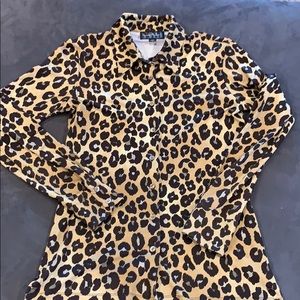 Nicole Miller animal print blouse